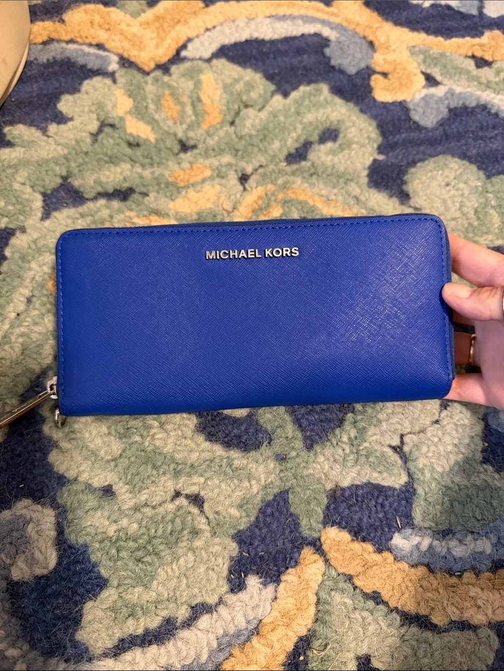 Michael Kors Cobalt Blue Bedford Travel Wallet